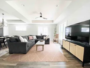 Image of Modern New-Build w\/ Screened Porch - Walk to Beach