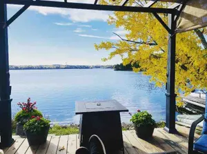 Image of Little Red cabin on the lake