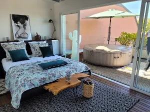 Image of The terrace, sea view 100 from the beach. Jacuzzi.