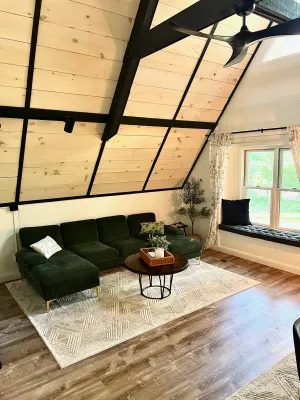 Image of Aframe Lake Hottub, shared pet friendly low fee