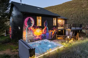 Image of Ultimate Mountain Wonderland Art Cabin | Hot Tub