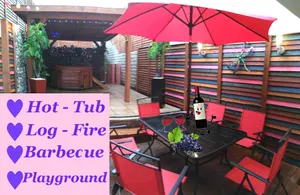 Image of \"266\" 4 STAR!  HOT-TUB, LOG-FIRE, BQ, PLAYGROUND, BIKE LOCKUP, Nr Zip World