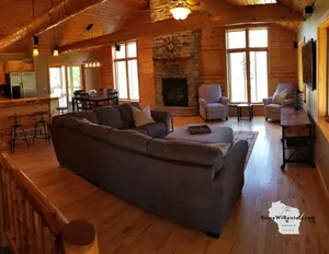 Image of Rustic Chic Vacation Home Steps to Lake Camelot & Minutes to Sand Valley Golf!