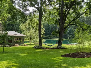 Image of Quaint Newly Remodeled Cabin with Stone Fireplace - Private Hot Tub - King Bed