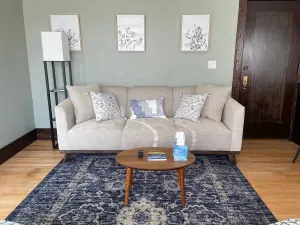 Image of Bright and sunny space for work or rest