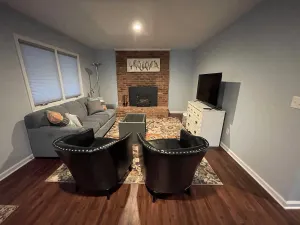 Image of Modern two-bedroom cottage steps from the river