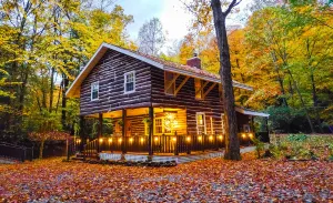 Image of Large Rustic Log Cabin in the Laurel Highlands