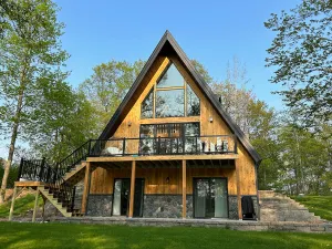 Image of Modern Aframe on a Pristine Private Lake