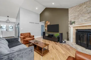 Image of Cheerful 4-bedroom home with fireplace