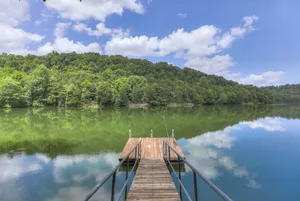 Image of Lakeside Family Escape-Modern log home in secluded cove w\/pvt. dock, Sleeps 12