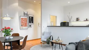 Image of MOKA Living-Sunset Apt, Nordic Design,Küche,WLAN, SmartTV