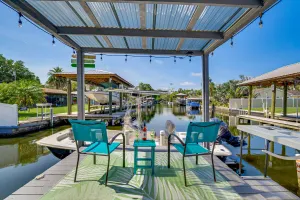 Image of Boat Dock and Kayaks Canalfront Home in Homosassa