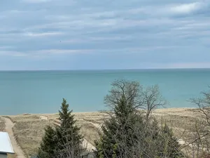 Image of On Lake Shore Drive, Across St From Beach & Beach Stop, Lake MI Views