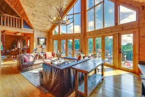 Image of Luxury Log Cabin with EV Charger and Mtn Views!