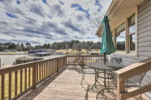 Image of Lake Sinclair Cottage with Deck and Boat Dock!