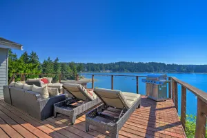 Image of Waterfront Gig Harbor Home with Furnished Deck