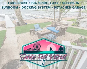 Image of Sandy Feet Retreat Lakefront on Big Spirit Lake