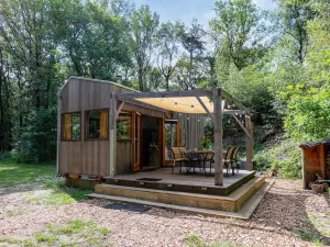 Image of Beautiful tiny house with hottub in the woods