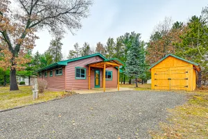Image of Canal-front Cabin: Dock & Fire Pit in New Lisbon