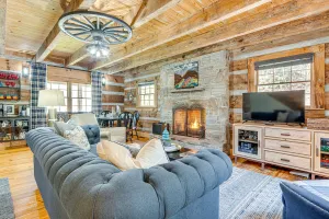 Image of Hot Tub, Fire Pit & Creek Access: Whittier Cabin!