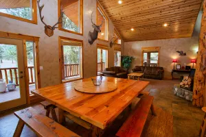 Image of Cascade Multi-Family Cabin - 1 Block to Lake Cascade and Golf Course - Game room - Wood stove