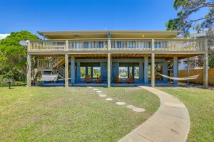 Image of Waterfront Cedar Key Duplex Home Grill and Dock!