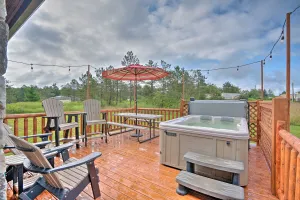 Image of Deck, Hot Tub, Fire Pit Rustic Cabin in Benezette