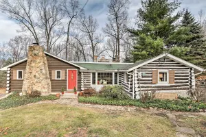 Image of Macungie Cabin with Fireplace Near Bear Creek Skiing