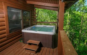Image of American Eagle - Soak in the Hot Tub & Sip Wine by the Fireplace