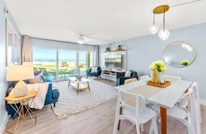 Image of Snowbird-friendly oceanfront condo with outdoor pool access, ocean view, & WiFi