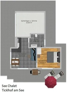 Image of Lakeside Holiday Home on Lake Thiersee With Garden