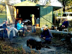 Image of Rustic Glamping Hut Rental with a Fire Pit in Port Augusta, South Australia