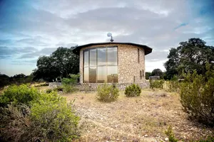 Image of Unique 360-Degree Views of Texas Hill Country at Circular Stone Cottage Rental