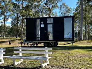 Image of Lovely Tiny House Surrounded by Beautiful Rustic Landscape in Queensland, Australia