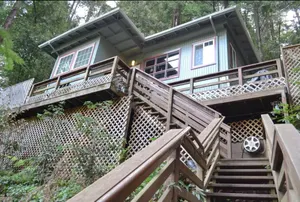 Image of Lovely Cabin near Russian River and Redwood Trees, California
