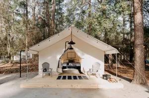 Image of Luxury Glamping by Lake Blackshear: Cozy Safari Tent in Cordele, Georgia