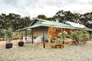 Image of Sweet Off-Grid Cottage with Modern Interior and Exterior in Victoria