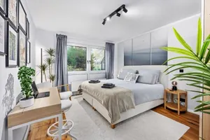 Image of EDLER WOHNRAUM Noble Stadtoase mit Boxspringbett, Kaffeevollautomat, Lift & Parkplatz