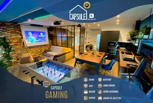 Image of Capsule Gaming balnéo & billard & babyfoot & sauna 2 chambres