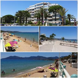 Image of Garden and beach sea view apartment Cannes