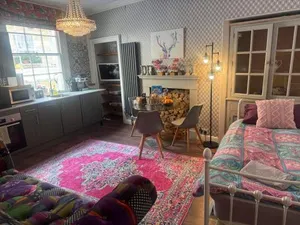 Image of Georgian city apartment at Thomas Street double bedroom and two single trundle beds
