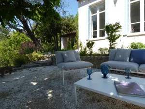 Image of Pool House Matisse in large park with heated pool