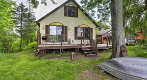 Image of Waterfront Cottage w/ Deck + Dock on Dragon Lake!