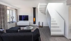 Image of Penthouse mit Dachterrasse, Meerblick, Gasgrill, Klimaanlage, Kamin, Luxus-Design-Apartment, 2 Minuten zum Strand