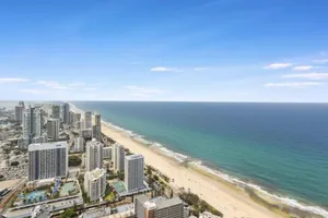 Image of 49th Floor Apartment with Ocean and Skyline Views sitting above the Hilton Hotel