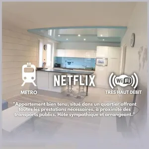 Image of bnbgônes LE SKY BLUE - BALCONS - METRO FLACHET - WIFI