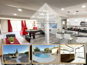 Image of Private Home - Heated Pool, Billiards, Darts, Foosball, Fireplace, 5 Smart TVs, BBQ, Cotton Bedding - The Saguaro Sanctuary, Pool Heat Optional