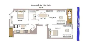 Image of SEA FRONT SUITE - Panoramic View with Terrace - 85 m