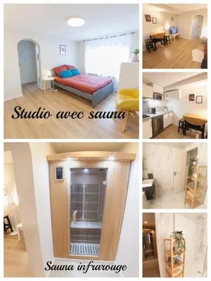 Image of PRESTIGELOC - 3 Studios au Choix - 2 avec Sauna privé gratuit, 1 avec 3 Couchages, Centre-ville
