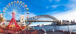 Image of Sydney Harbor bridge and opera house view